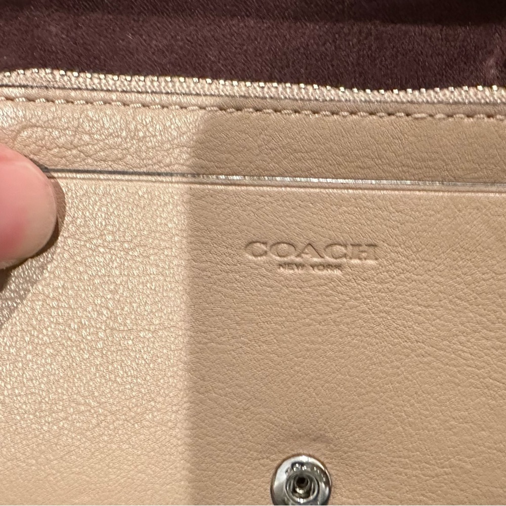 Coach Tan Leather Women's Wallet - Picture 3 of 5